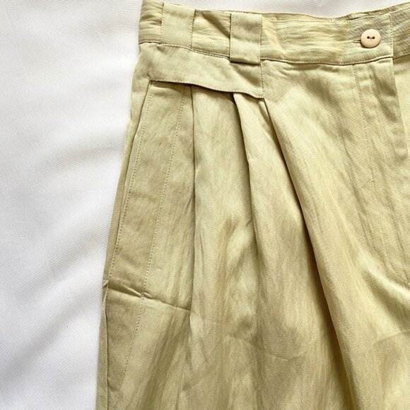 JEAN CLAUDE POITRAS BEIGE POLYNOSIC HIGH RISE TROUSER PANTS - 12 - Picture 6 of 8